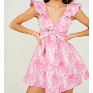 Floral pink dress